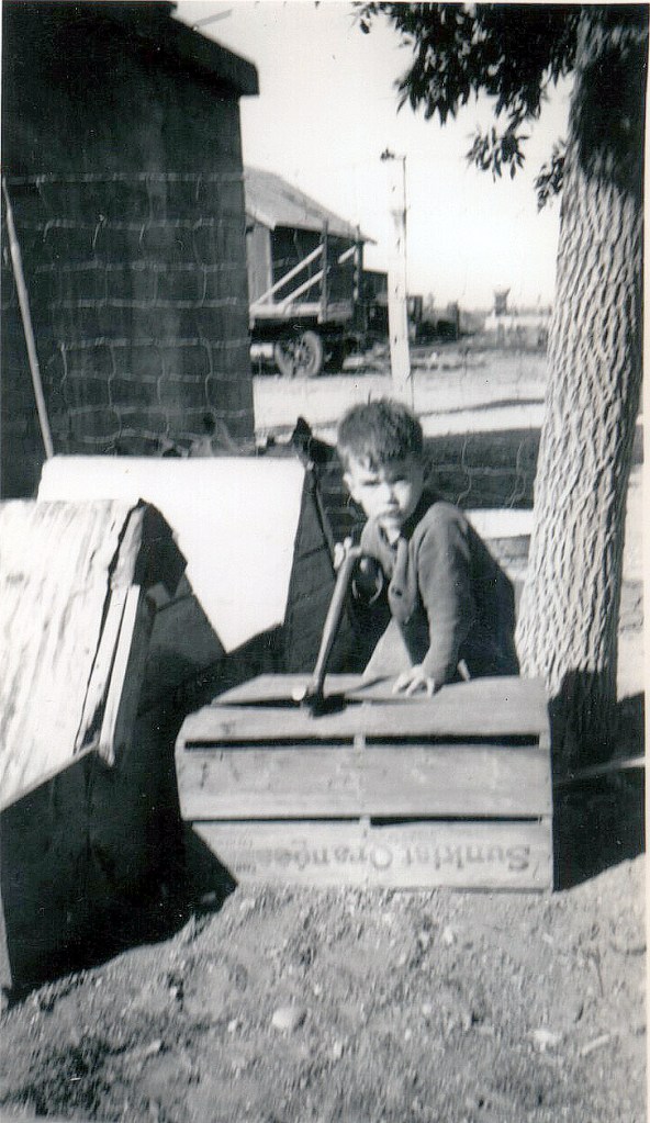 Landwher boy with hammer