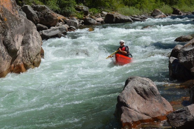 Dale avoidingHouse Rock on the Mad Mile of the Gallatin River in Montana. Photo by Carol Olson