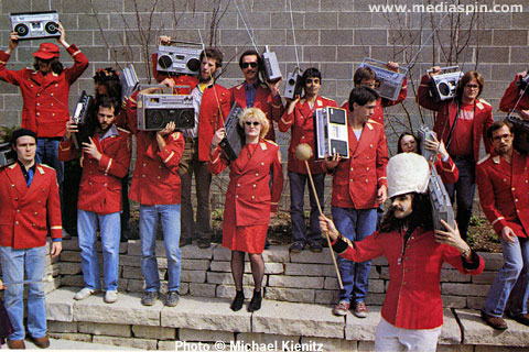 Leon led Boombox Parades, outfitting the crowd with his collection of cast-off band uniforms purchased at auction. I received one from Leon on the occasion of my 18th birthday.